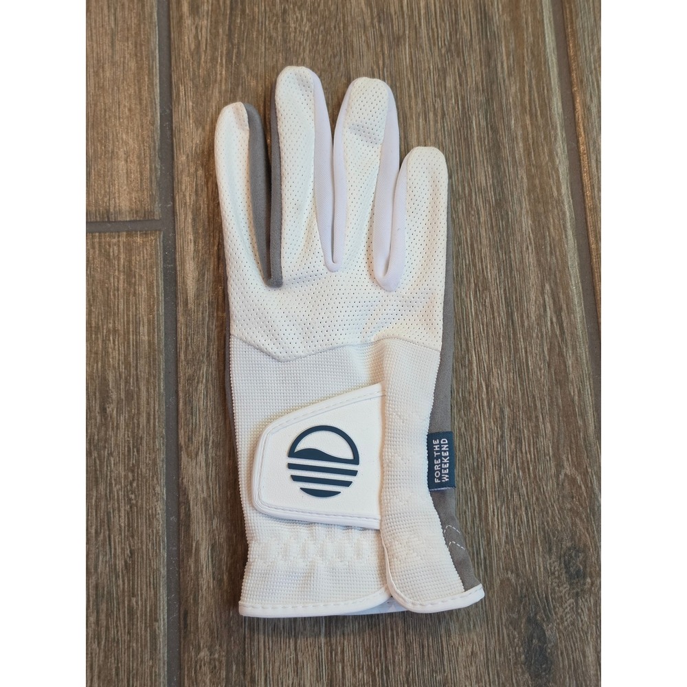 Sunday Golf Staydry Glove Womens Right Hand Small White Gray All Weather Glove